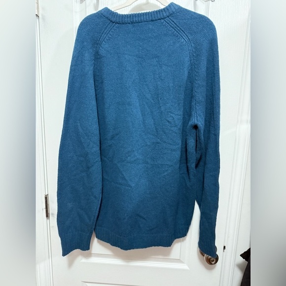 Vintage J. Crew 100% Wool Blue Crewneck Sweater Men's Large classic preppy Y2K - Picture 16 of 16